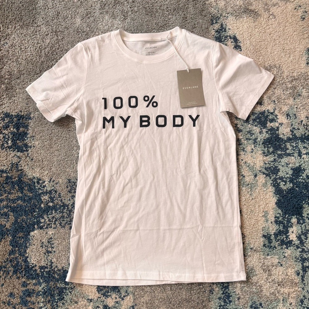 NWT Everlane The Organic Cotton Box-Cut Tee 100% My Body sz Small